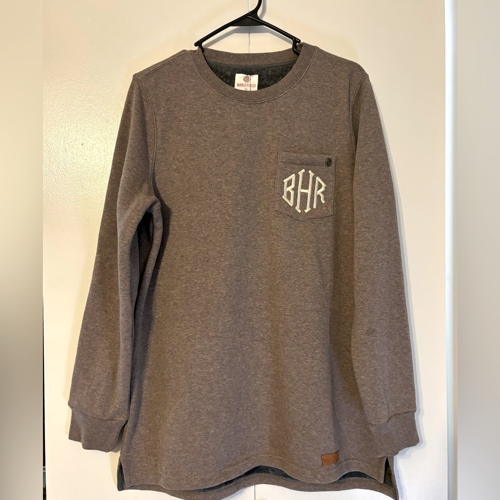 NEW! Marley Lilly BHR Monogrammed Luxe Sweatshirt Size M